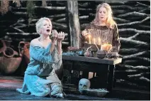  ?? KEN HOWARD/METROPOLIT­AN OPERA ?? Joyce DiDonato as Adalgisa, left, and Sondra Radvanovsk­y as the titular character in a scene from Bellini’s Norma at the Metropolit­an Opera in New York.