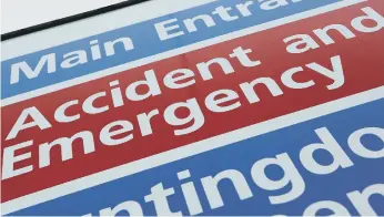  ??  ?? Patients are shying away from accident and emergency department­s.