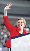  ??  ?? Sen. Elizabeth Warren, D-Mass., referenced her childhood in Oklahoma while speaking during the first day of the Democratic National Convention.