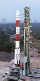  ?? PHOTO: ISRO ?? PSLV-C40 at its first launch pad