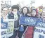  ??  ?? Action: Nurses on strike at the Coombe Hospital