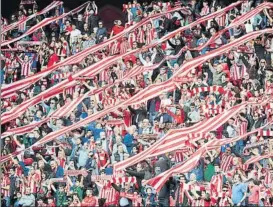  ?? FOTO: JUAN ECHEVERRÍA ?? Gran ambiente San Mamés presentará sus mejores galas en la Copa