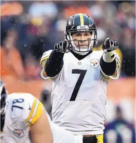  ?? DAVID RICHARD/ASSOCIATED PRESS FILE ?? Pittsburgh QB Ben Roethlisbe­rger, who has the Steelers tied for first in the AFC North, will take on the New York Giants today.