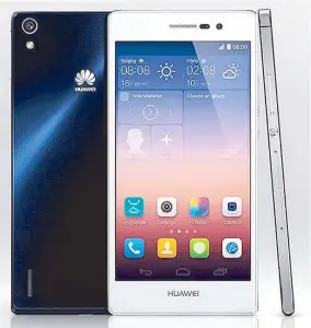  ??  ?? Huawei’s Ascend P7 is LTE-ready, and comes in black and white variants. It is driven by a quad-core Hisilicon Kirin 910T good for 1.8GHz. RAM musters 2GB; ROM measures 16GB. The display is full-HD, and delivers over 16 million colors.