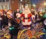  ?? DIGITAL FIRST MEDIA FILE PHOTO ?? Santa arrives every year in downtown Pottstown with great flourish.