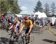  ??  ?? On your bike Getting prepared for the Strathaven Round 50