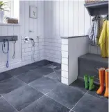  ??  ?? Create a utility room to meet whatever your family needs. (Impey)