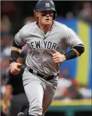  ?? TIM PHILLIS — THE NEWS-HERALD ?? The Yankees’ Clint Frazier doubled in the fourth inning.