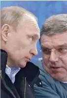  ??  ?? Putin no quiere líos con el COI.