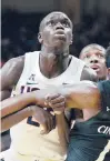  ?? CLOE POISSON/SPECIALTO THE COURANT ?? The return of Akok Akok, who was averaging 5.6 blocks when he ruptured his Achillies last February, is close.