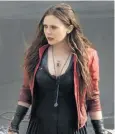  ??  ?? Elizabeth Olsen as Scarlet Witch.