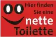  ?? Foto: Stadt Günzburg ?? Dieses Zeichen weist auf die nette Toilet te in Günzburg hin.