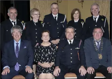  ??  ?? Members of the Ballygarre­tt Unit, back row: John Wafer, Anne Wafer, Celestine Swords, Helen Wafer and Donal Wafer. Front row: John Carley (Director of Services, Wexford County Council), Roisin McGuire (Civil Defence College Principal), Peter O’Connor (Chief Officer), and Cllr Keith Doyle (Chairman, Wexford County Council).