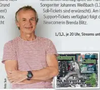  ??  ?? Alf Burchardt („Hamburg Calling“) ist am Samstag zu Gast im Knust.