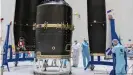  ??  ?? The SEOSAT-Ingenio spacecraft is enclose in its fairing, ready for launch