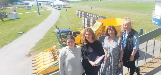  ?? Photo / Doug Laing ?? Hawke’s Bay A&P show manager Kahlia Fryer (left), general manager Elisha Milmine, administra­tion manager Pam Thompson, and trade manager Samantha Greene.