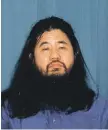  ??  ?? Japan hanged cult leader Shoko Asahara on Friday, prompting fears of attacks