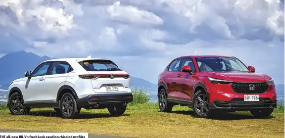  ?? ?? The all-new hr-v’s fresh look exuding chiseled profiles