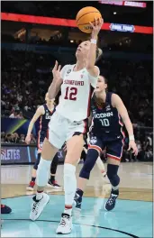  ?? ANDY LYONS — GETTY IMAGES ?? Former Stanford star Lexie Hull was projected to be a second-round pick in Monday's WNBA Draft but was taken No. 6 overall by the Indiana Fever.