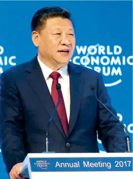  ?? FOTO ?? El presidente de China, Xi Jinping, dio sus argumentos del por qué la segunda economía del mundo seguirá dinámica.