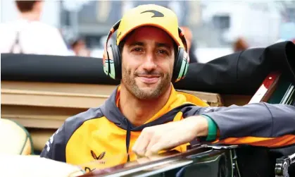  ?? Photograph: Mark Thompson/ Getty Images ?? Australia’s Daniel Ricciardo at the drivers parade before the Japanese Grand Prix at Suzuka on Sunday.