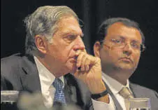  ?? HT/FILE ?? Ratan Tata (left) and Cyrus Mistry: In happier times