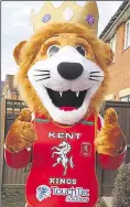  ??  ?? Roary the Lion is the new Kent Kings mascot