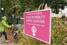  ?? ?? People arrive for a public hearing on the potential closure of the Burdett Birth Center at Samaritan Hospital on Sept. 18 in Troy. St. Peter’s submitted its closure plan to the state Department of Health in December.