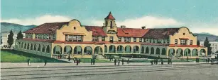  ?? COURTESY IMAGE ?? A drawing of the historic of La Castañeda in Las Vegas, N.M. Such properties were built along the Atchison, Topeka and Santa Fe Railway to provide passengers with lunch, dinner and overnight lodging options, which Fred Harvey oversaw.