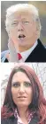  ??  ?? Mr Trump and Jayda Fransen