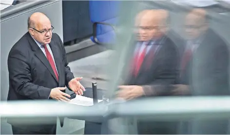  ?? FOTO: DPA ?? Kanzleramt­schef Peter Altmaier während einer Rede im Bundestag.