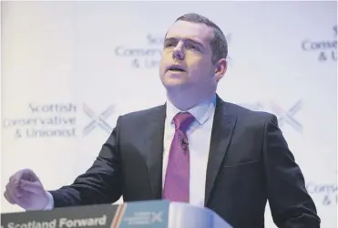  ??  ?? 0 Douglas Ross will cite the Salmond affair as he seeks to block SNP hopes of a majority goverment