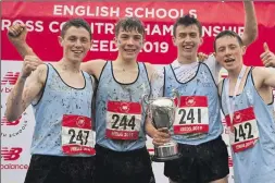  ??  ?? Left, Adam Wood in action at Leeds and, above, Louis and Jack Small celebrate schools glory with team-mates