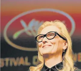  ?? VALERY HACHE / AFP ?? Meryl Streep sonríe en el encuentro con el público en Cannes