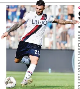  ?? LAPRESSE ?? Roberto Soriano, 28 anni, centrocamp­ista del Bologna