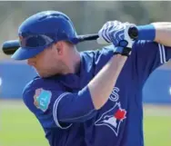  ?? STEVE RUSSELL/TORONTO STAR ?? Michael Saunders, cut by the Phillies, is back for another hack with the Blue Jays, starting at Triple-A Buffalo.