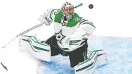  ?? BRUCE BENNETT / GETTY IMAGES ?? Anton Khudobin's long and winding road to NHL glory
could reach its peak with a Stanley Cup