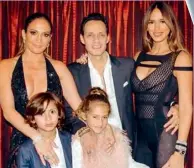  ??  ?? ALL SMILES: Jennifer Lopez, Marc Anthony, Shannon De Lima, Max and Emme