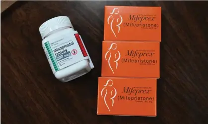 ?? ?? Mifepristo­ne (Mifeprex) and Misoprosto­l, the two drugs used in a medication abortion. Photograph: Robyn Beck/AFP/Getty Images