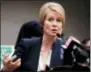  ?? AP FILE PHOTO ?? New York Democratic gubernator­ial candidate Cynthia Nixon responds to a question during a news conference March 26 in Albany.