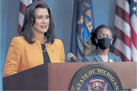  ?? New York Times file ?? One of six men charged in an alleged plot to kidnap Michigan Gov. Gretchen Whitmer, above, pleaded guilty Wednesday to conspiracy, admitting that the group discussed an incredible scheme to snatch her at her lakeside vacation home and destroy a bridge to slow police.