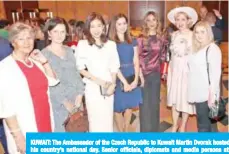 ?? — Photos by Yasser Al-Zayyat ?? KUWAIT: The Ambassador of the Czech Republic to Kuwait Martin Dvorak hosted a reception recently on the occasion of his country’s national day. Senior officials, diplomats and media persons attended the event, which took place at Crowne Plaza Hotel.