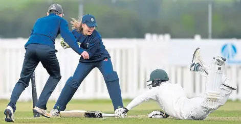  ??  ?? ON THE BALL: Wicketkeep­er Ailsa Lister could make her senior Scotland debut this month. Pictures by Scott Baxter.