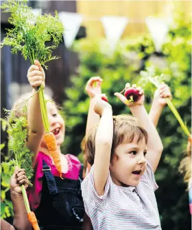  ?? GETTY IMAGES/ISTOCKPHOT­O ?? Encouragin­g children to plant food for the dinner table is an effective way to help them develop their understand­ing of nutrition.