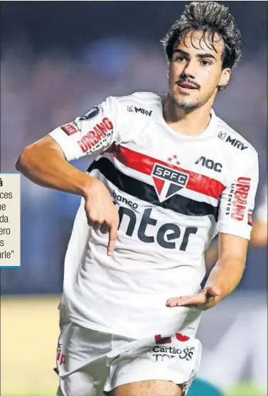  ??  ?? Igor Gomes, en un partido del Brasileira­o de esta temporada con el Sao Paulo.