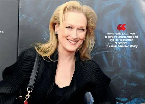  ??  ?? Meryl Streep will receive a special tribute at the Toronto Internatio­nal Film Festival that kicks off today