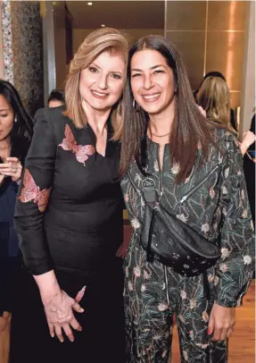  ?? BRYAN BEDDER/GETTY IMAGES FOR NATIONAL GEOGRAPHIC ?? Arianna Huffington, left, and Rebecca Minkoff attend a screening of National Geographic’s “Valley Of The Boom” at Huffington’s New York home.