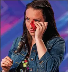  ??  ?? Upset: Contestant Amy Connelly on tonight’s show