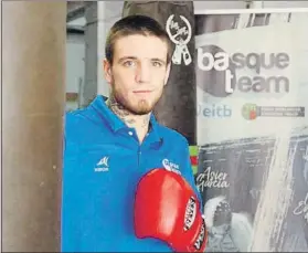  ?? FOTO: BASQUE TEAM ?? Kerman Lejarraga El boxeador de Morga, ayer en el gimnasio Mampo