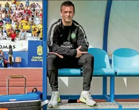  ??  ?? Sitting comfortabl­y: Deila says Celtic should win every game they play